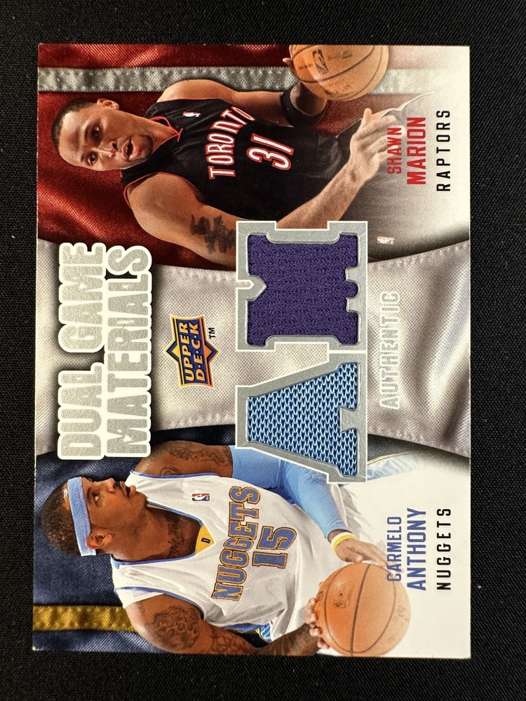 2009-10 Upper Deck #DG-MA Shawn Marion / Carmelo Anthony Dual Game Materials