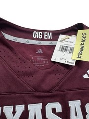 Adidas Texas A&M Aggies Maroon Football Jersey BLANK Stitched Men Size Large