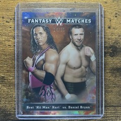 2020 Topps Chrome WWE – Fantasy Matches Bret Hart, Daniel Bryan #FM-9 /25