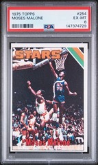1975-76 MOSES MALONE PSA 6 Topps #254 Card EX-MT Certificat 147374729 Utah Stars