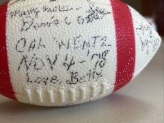 Lot Of University Of Nebraska Sports Items Football & Golf Vintage Unknown Names