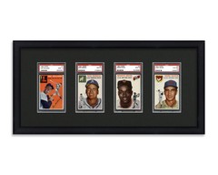 PSA Graded Card Frame Display Holds (4) Slabs Baseball, UV Protection (optional)