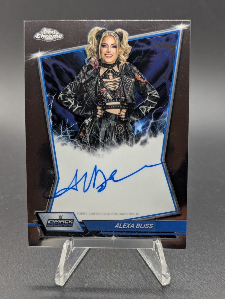 Alexa Bliss 2026 Topps Chrome WWE Blue Brand Auto #BBA-BLI