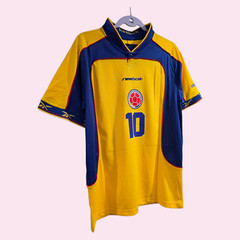 COLOMBIA JERSEY RETRO 2001 HOME – CAMPEON COPA AMERICA – VALDERRAMA # 10 – XL