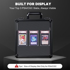 Graded Card Storage Box, TSA Lock, Holds 140+ Cards