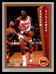 Fleer Hakeem Olajuwon #180 1992-93 Fleer Rockets