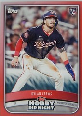 2025 Topps Baseball Hobby Rip Night – Red SP Parallel #7 Nationals – DYLAN CREWS