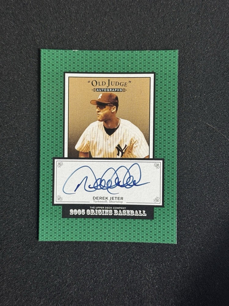 Derek Jeter 2004 Upper Deck Origins SSP “Old Judge” On Card Autograph #DJ Green