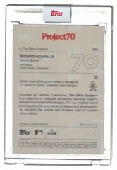 P70 Topps 2021 Project 70 Base #698 Ronald Acuna Jr 2006 Shoe Surgeon /1186 QTY