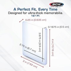 BCW Top Loaders Holders🍯3 X 4 Trading Cards Pro Premium Sleeves Deck Protectors