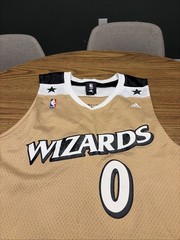 Vintage Gold and White Gilbert Arenas Wizards Jersey. Adidas Size XXL Mens