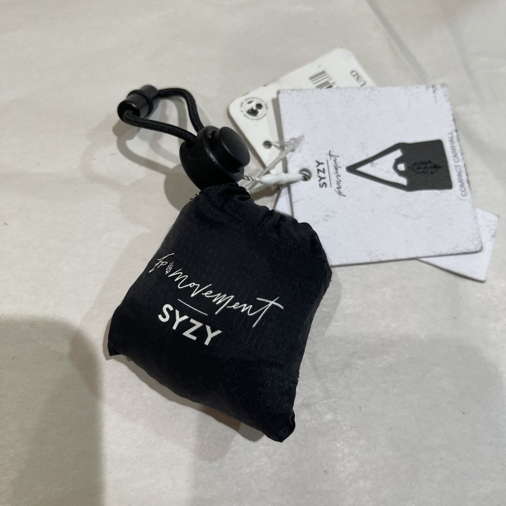 SYZY World’s Most Compact Travel Tote Bag Portable Shopping Beach Black NWT
