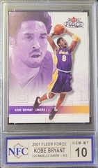 2001 FLEER FORCE — KOBE BRYANT – GRADED – NFC10