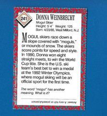 1991 SI Sports Kids DONNA WEINBRECHT, Olympics Mogul Skier-Girls Ski Skiing #241