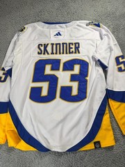 Buffalo Sabres Jeff Skinner #53 Jersey Men White Blue Logo Adidas NHL Ice Hockey