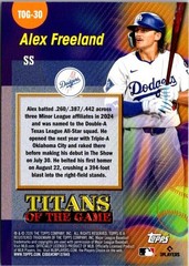 2026 Topps Series 2 TOG-30 Alex Freeland RC Los Angeles Dodgers Titans