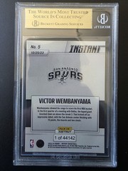 2023 Victor Wembanyama Panini Instant Rookie /44142 BGS 9.5 🔥🔥🔥🔥🔥
