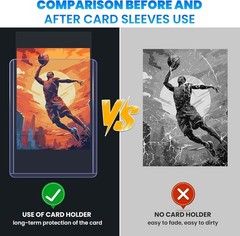 200 Trading Card Sleeves & Holders – 100 Hard 3″x4″ Toploaders + 100 Soft Penny.
