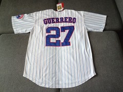 NWT Mens Vladimir Guerrero Montreal Expos White Pinstripe Jersey (L)