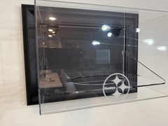Pittsburgh Steelers NFL Football Wall Mounted Clear Display Case Black Frame