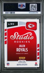 2025 PANINI INSTANT STUDIO ROOKIES BLACK 1/1 #SR12 JALEN ROYALS 1/1 PSA 8