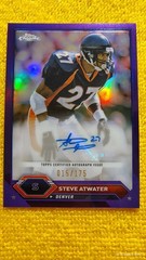 2023 Topps Chrome Autographs Steve Atwater #TCA-SAT Purple Refractor /175 15/75