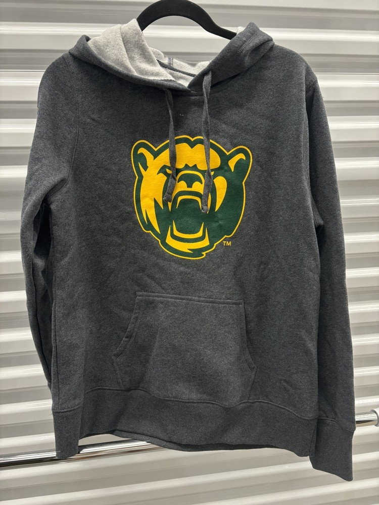 Baylor Bears Women’s Sport-Tek Gray Pullover Hoodie Bear Logo Size Large