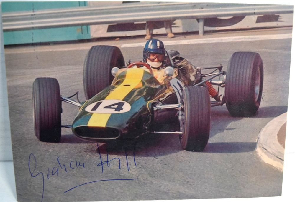 1967 Team Lotus 33 BRM #14 2nd Monaco GP GRAHAM HILL F 1 *HAND SIGNED* 5×7 photo