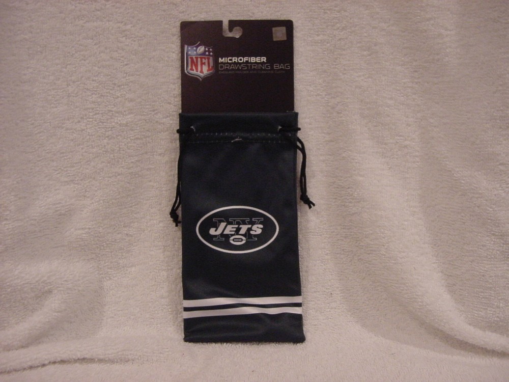 BEAUTIFUL New York Jets Microfiber Drawstring Eye Glasses Bag/Cloth, NEW&NICE!