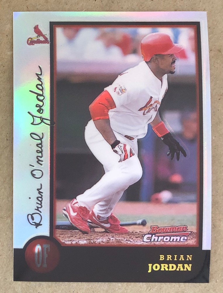 1998 Bowman Chrome – Refractors – Brian Jordan – #290 – Cardinals – NrMt-Mt