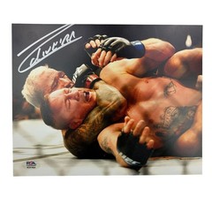 Autographed/Signed Charles Oliveira UFC MMA 8×10 Photo vs. Gaethje PSA/DNA COA