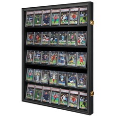 Elegant Black 35-Card Display Case with UV Protection for Your Collectibles