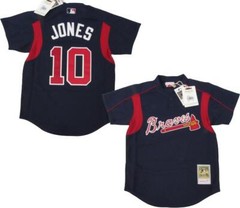 Chipper Jones #10 Atlanta Braves Mens Mitchell & Ness Authentic BP Jersey $100