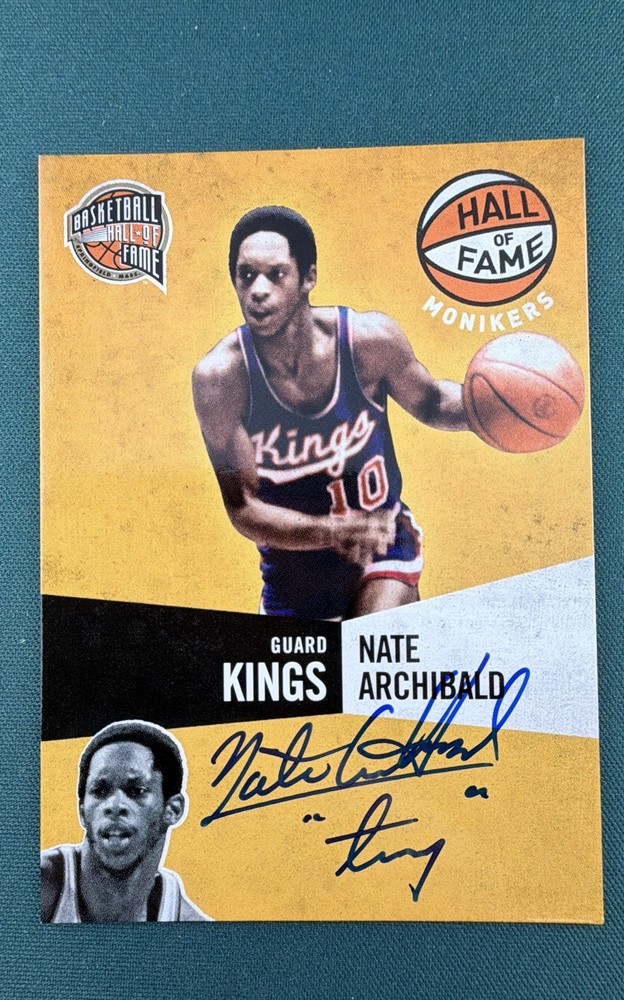 2009-10 Panini Basketball Hall of Fame Monikers Nate “Tiny” Archibald #8 /299