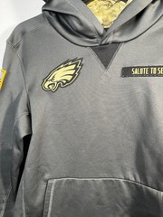 Philadelphia Eagles Salute To Service Camo Hoodie Hooded Sweatshirt Men Sz LARGE