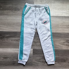 Miami Dolphins NFL Youth 10/12 Sweatpants Grey Pockets Drawstring Embroidered