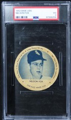 1952 Dixie Lids Nelson “Nellie” Fox HOF PSA 3 VG