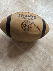 Unknown Johnny Unitas Football SPALDING MODEL 385 Signed NFHS ?Quarterback Colts