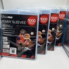 Ultra Pro Penny Card Soft Sleeves 4 packs of 1000 for Standard Cards, 4000 Total