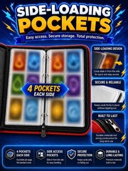 Collectible Trading Card Binder, 400 Pockets Card Holder with 50 Removable Sl…