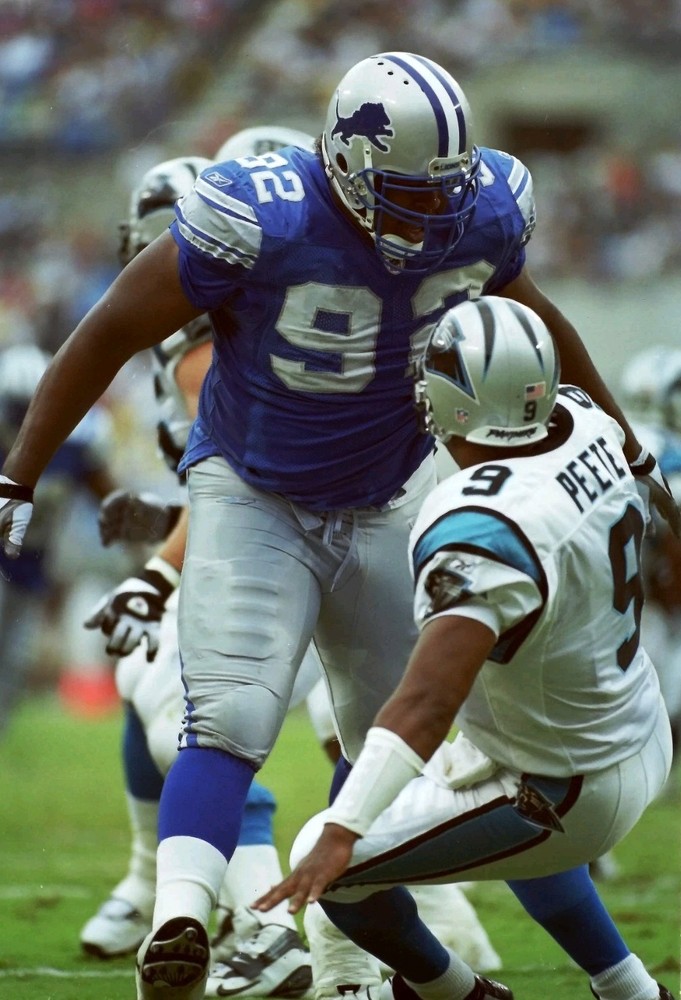 Shaun Rogers Rodney Peete Original 35mm Negative Detroit Lions VS Carolina
