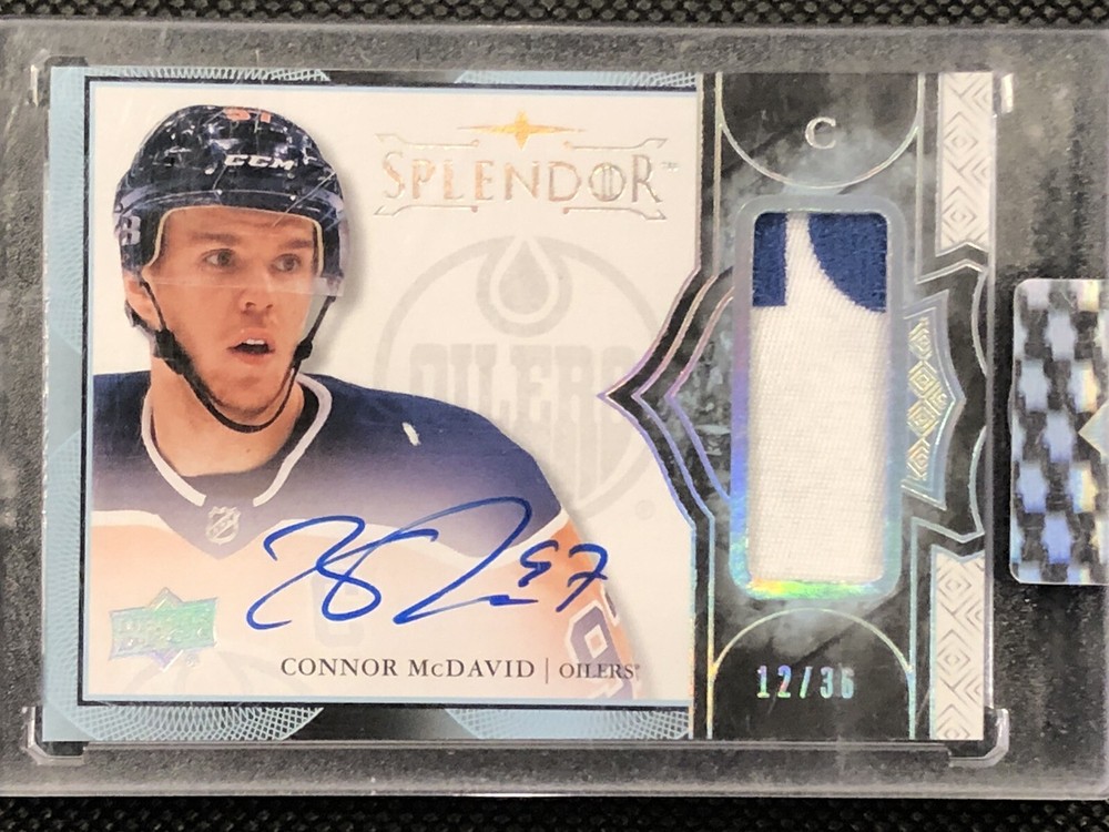 2017-18 Connor McDavid UD Splendor Patch Auto #BD-CM 12/36