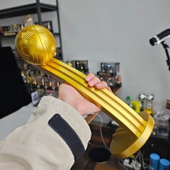 Best Football Soccer Player Gold Ball Resin Replica 36cm Trophy For Messi Fans