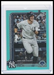 2025 Topps Chrome Update – Ben Rice – Aqua Refractors Rookie #/199