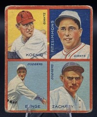 1935 Goudey 4-in-1 #9A Koenig Fitzsimmons Benge Zachary Good