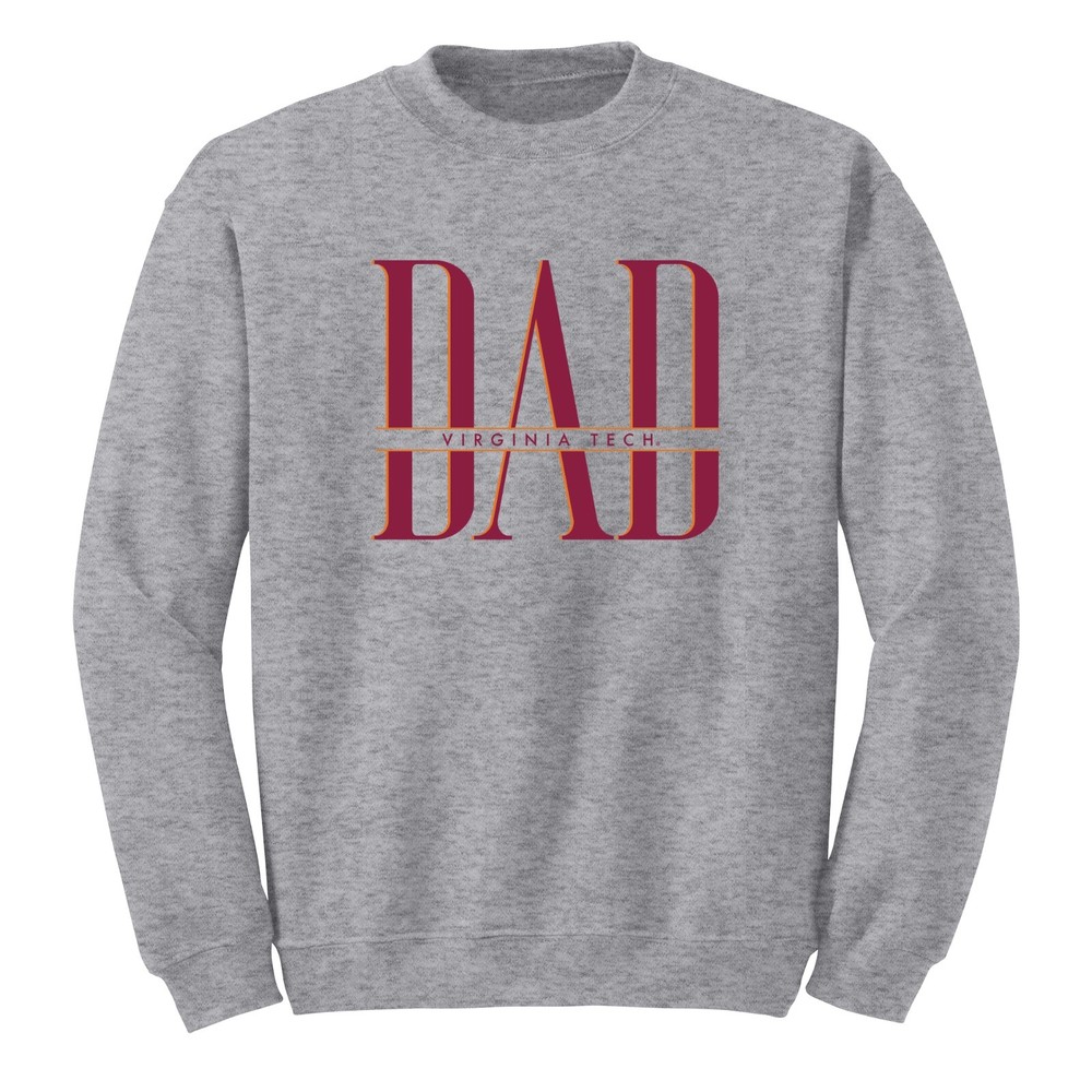 Virginia Tech Classic Dad Crewneck Sweatshirt – Sport Grey
