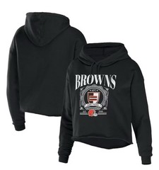 Cleveland Browns WEAR by Erin Andrews Women’s Cropped Sponge Fleece Hoodie NWT M