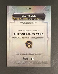 2022 Bowman Sterling Sal Frelick Wave Refractor Prospect Auto /125 #PA-SF
