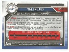 Will Smith Los Angeles Dodgers 2019 Bowman Baseball Prospects Card