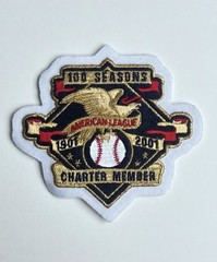 2001 American League 100 Seasons Charter Member Embroidered Patch 1901-2001